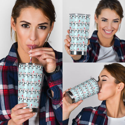 Penguin Sking Design Tumbler