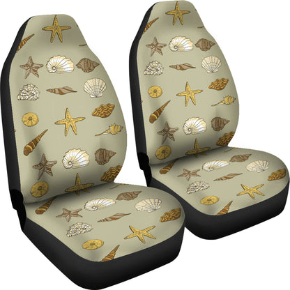Seashell Beach Print Design LKS303 Car Seat Covers