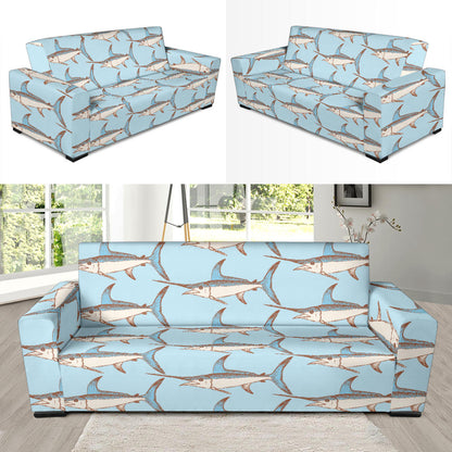 Swordfish Pattern Print Design 01 Sofa Slipcover