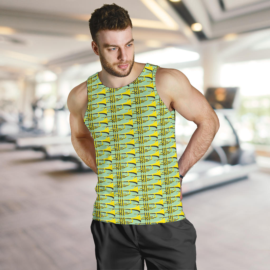 Trumpet Vintage Design Print Men Tank Top