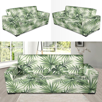 Palm Leaf Pattern Print Design A02 Sofa Slipcover