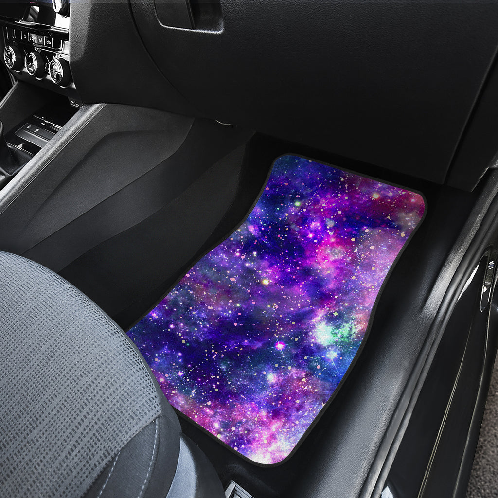 Galaxy Night Stardust Space Print  Car Floor Mats Front Back