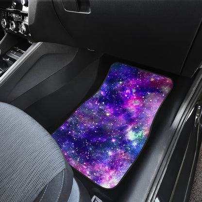 Galaxy Night Stardust Space Print  Car Floor Mats Front Back