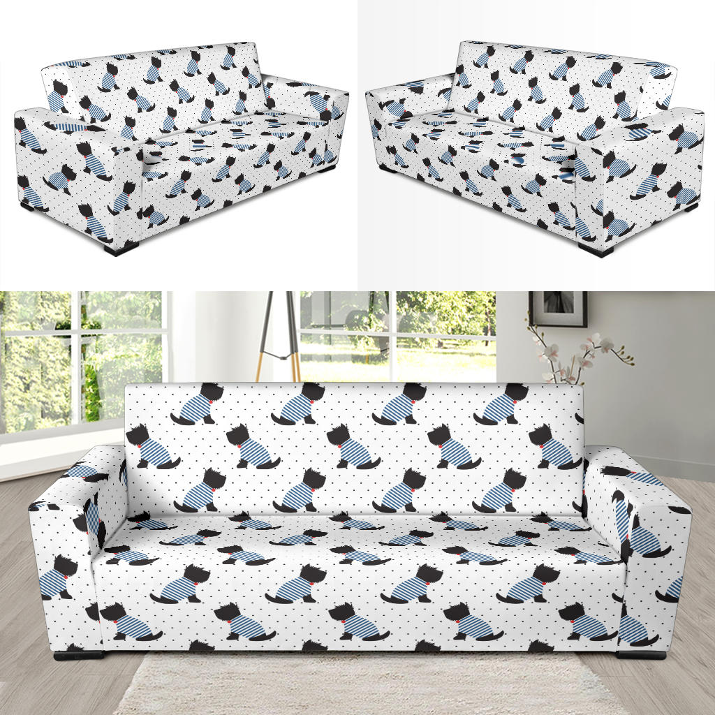 Scottish Terriers Print Design LKS3013 Sofa Slipcover