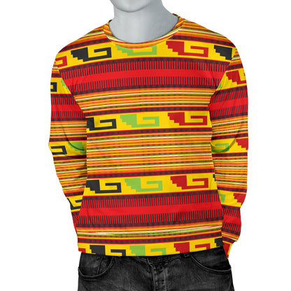 Mexican Blanket Ornament Print Pattern Men Long Sleeve Sweatshirt