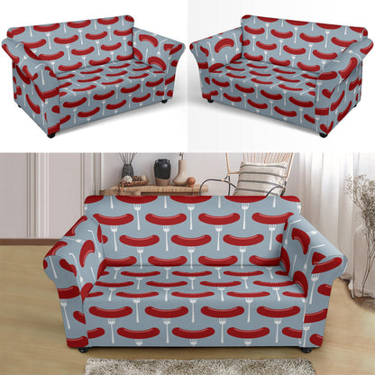 Sausage Print Design LKS301 Loveseat Couch Slipcover