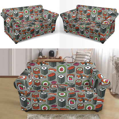 Sushi Print Design LKS301 Loveseat Couch Slipcover