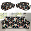 Buffalo Head Boho Style Pattern Print Design 01 Sofa Slipcover