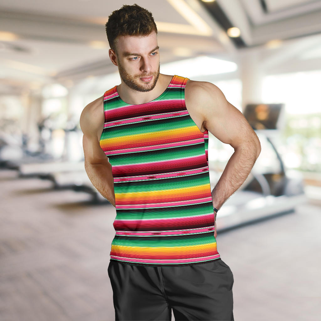 Mexican Blanket Classic Print Pattern Men Tank Top
