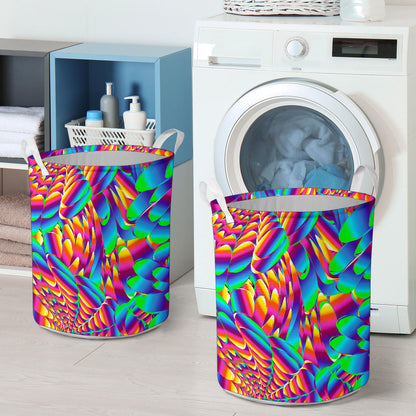 Psychedelic Trippy Pattern Laundry Basket