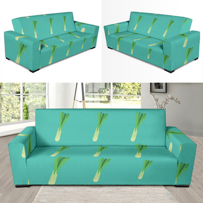 Leek Pattern Print Design 01 Sofa Slipcover