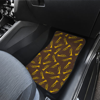 Trumpet Pattern Design Print Car Floor Mats Front Back
