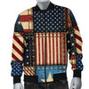 American flag Patchwork Design Men Bomber Jacket