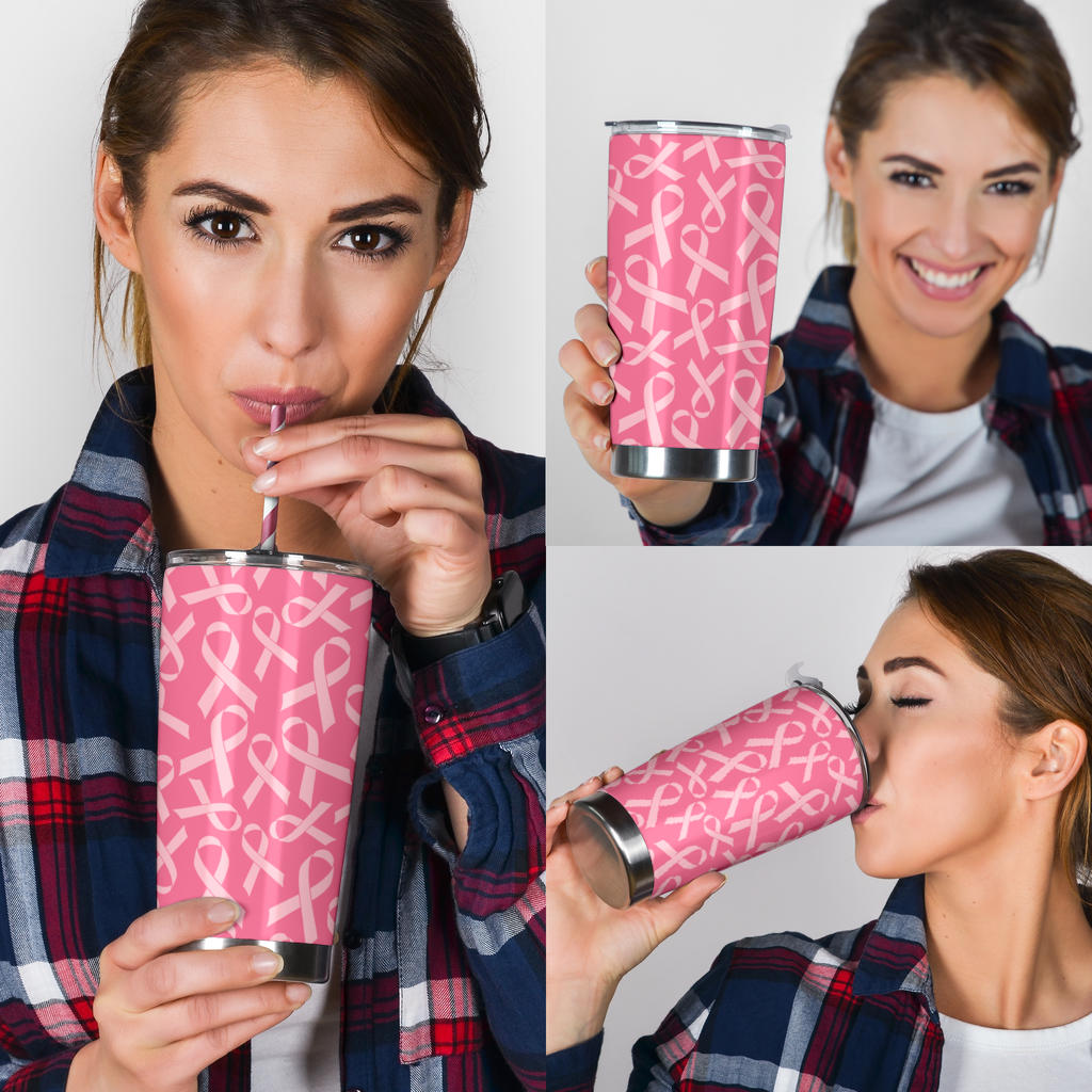 Breast Cancer Awareness Themed Tumbler