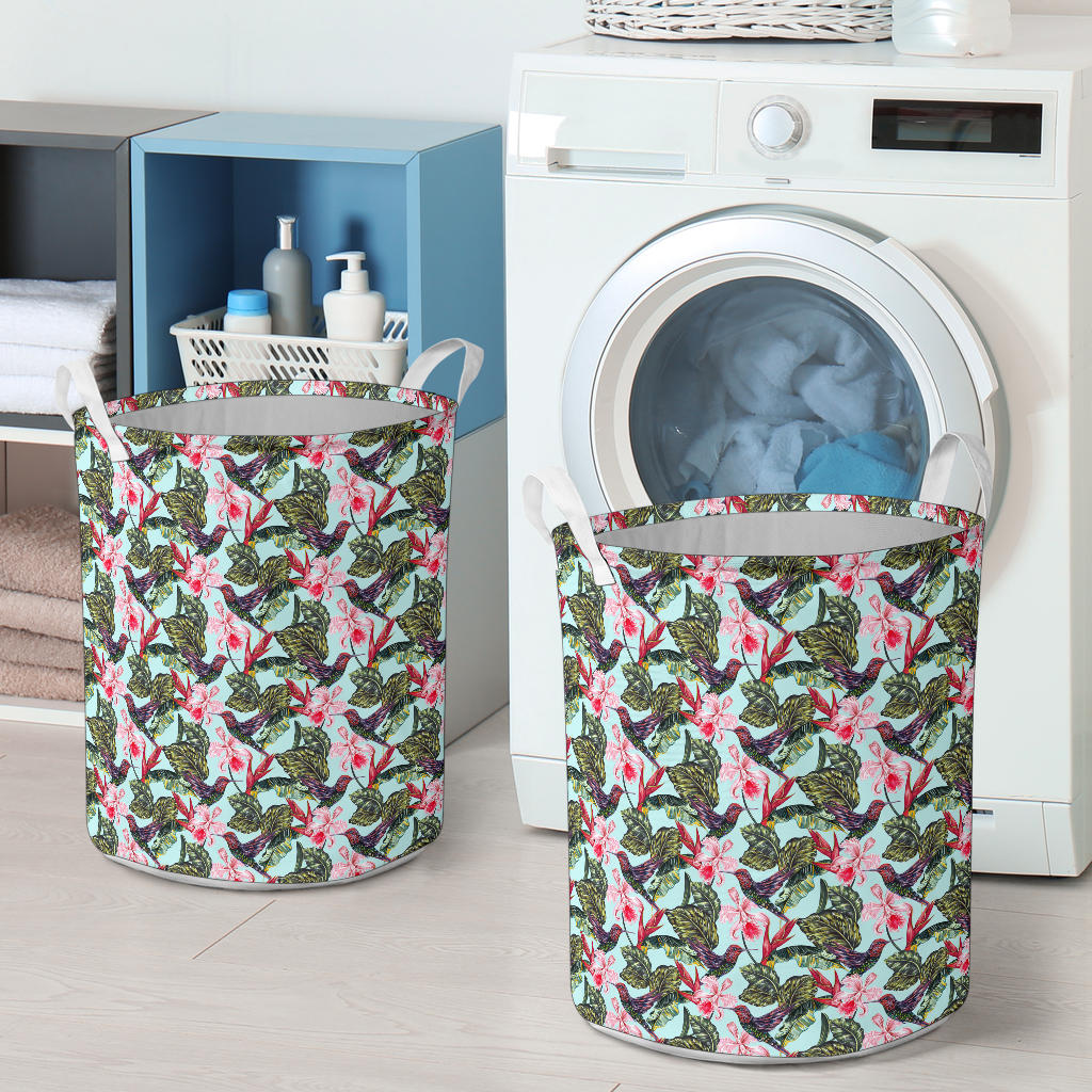 Hummingbird Cute Themed Print Laundry Basket