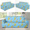 Lightning Thunder Pattern Print Design 02 Sofa Slipcover