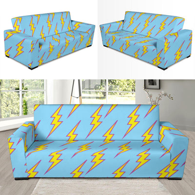 Lightning Thunder Pattern Print Design 02 Sofa Slipcover