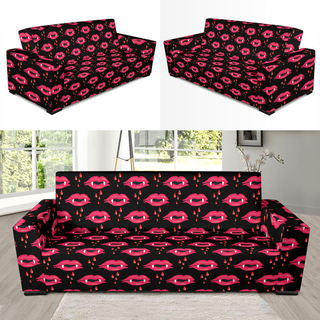 Vampire Lips Print Design LKS303 Sofa Slipcover