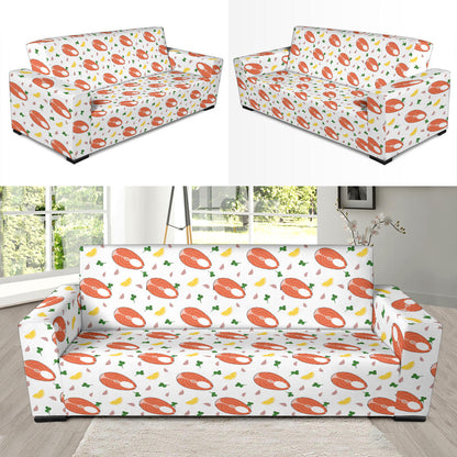 Salmon Steak Print Design LKS303 Sofa Slipcover