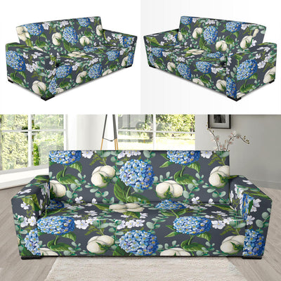 Hydrangea Pattern Print Design 02 Sofa Slipcover