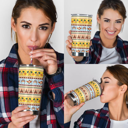 Native American Pattern Design Print Tumbler
