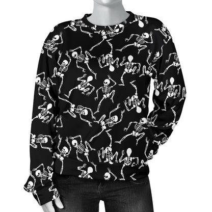 Skeleton Style Print Women Long Sleeve Sweatshirt