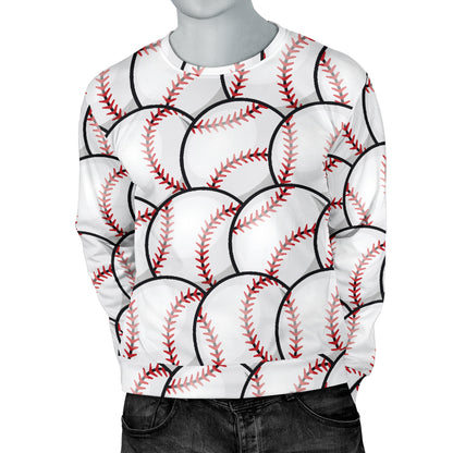 Baseball Pattern Men Long Sleeve Sweatshirt