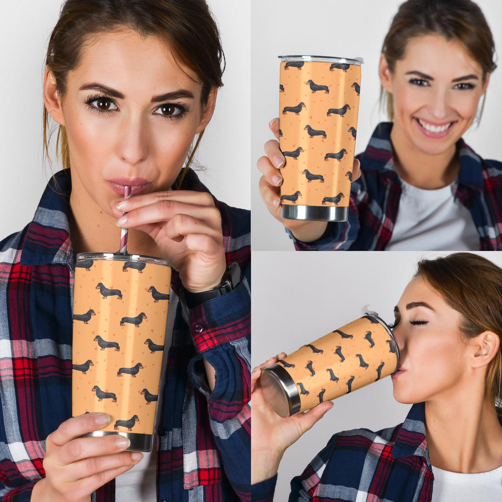 Dachshund Draw Print Pattern Tumbler