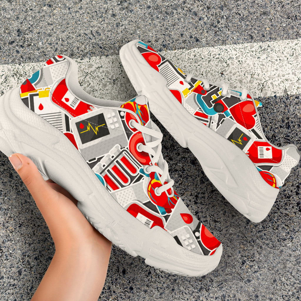 Phlebotomist Medical Themed Chunky Sneakers
