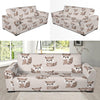 Raccoon Pattern Print Design A05 Sofa Slipcover