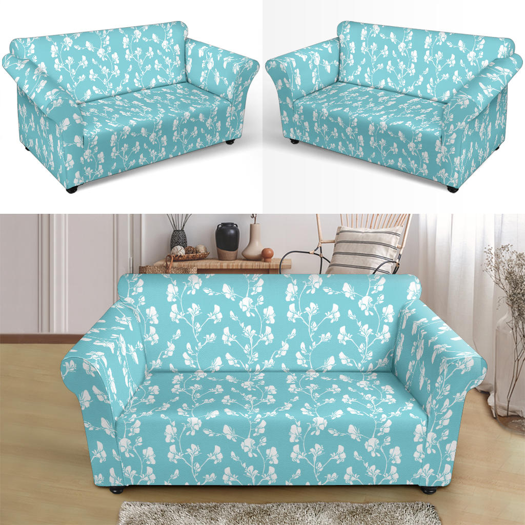 Sweet Pea Print Design LKS302 Loveseat Couch Slipcover