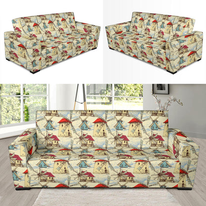 Windmill Pattern Print Design 01 Sofa Slipcover