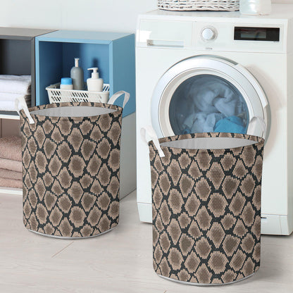Snake Skin Design Print Laundry Basket