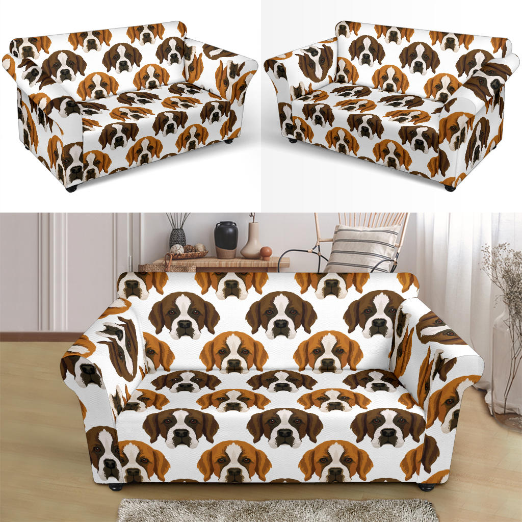 St Bernards Print Design LKS301 Loveseat Couch Slipcover