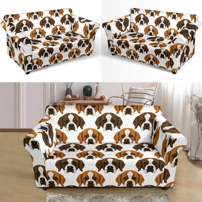 St Bernards Print Design LKS301 Loveseat Couch Slipcover
