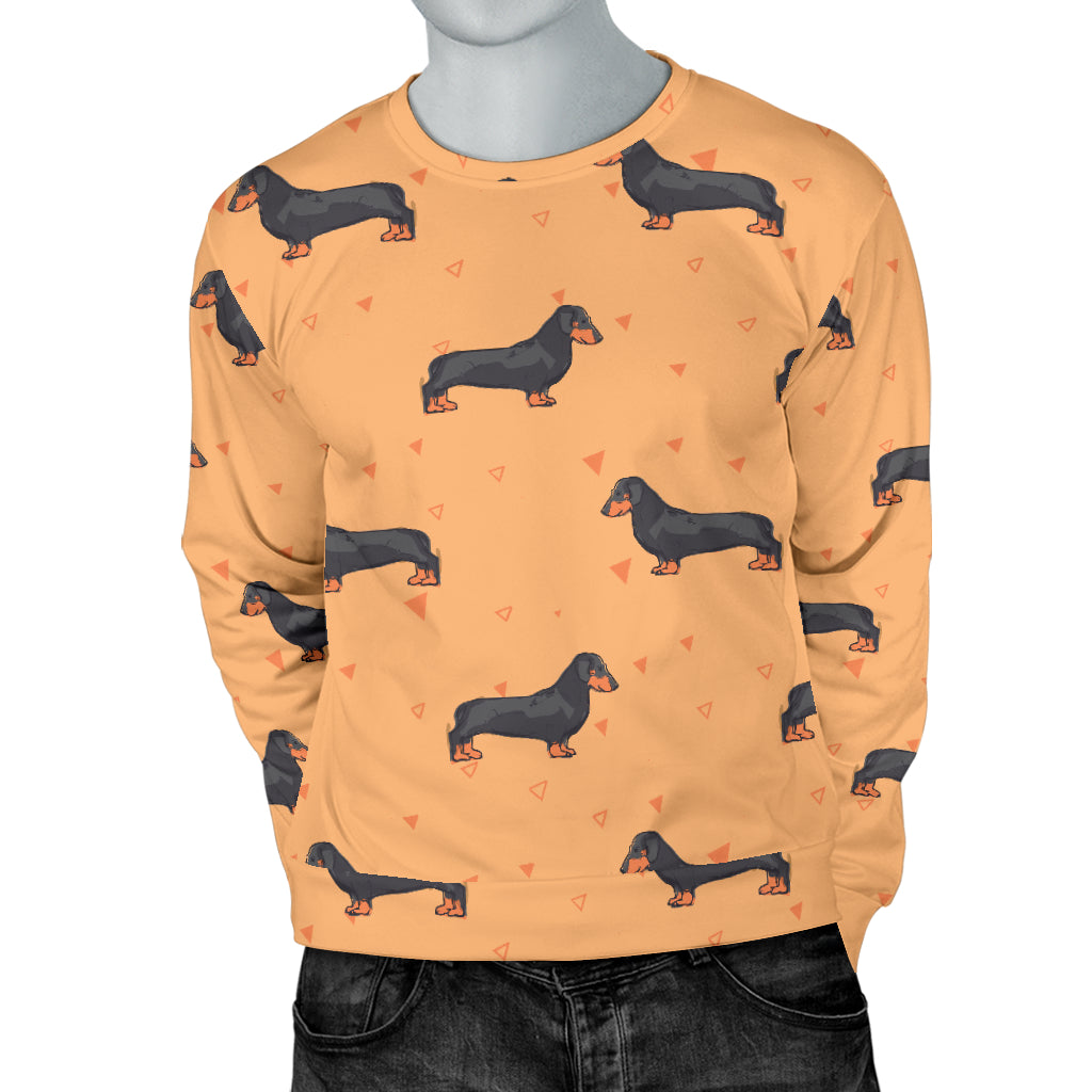 Dachshund Draw Print Pattern Men Long Sleeve Sweatshirt