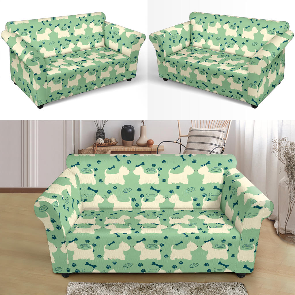 Scottish Terriers Print Design LKS302 Loveseat Couch Slipcover