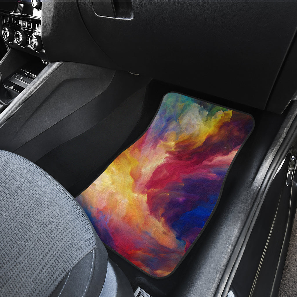 Vortex Twist Swirl Water Color Design Car Floor Mats Front Back