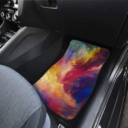 Vortex Twist Swirl Water Color Design Car Floor Mats Front Back