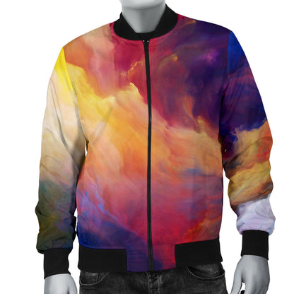 Vortex Twist Swirl Water Color Design Men Bomber Jacket