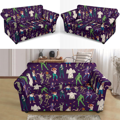 Creepy Zombie Print Design LKS302 Loveseat Couch Slipcover