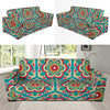 Mandala Pattern Print Design 03 Sofa Slipcover