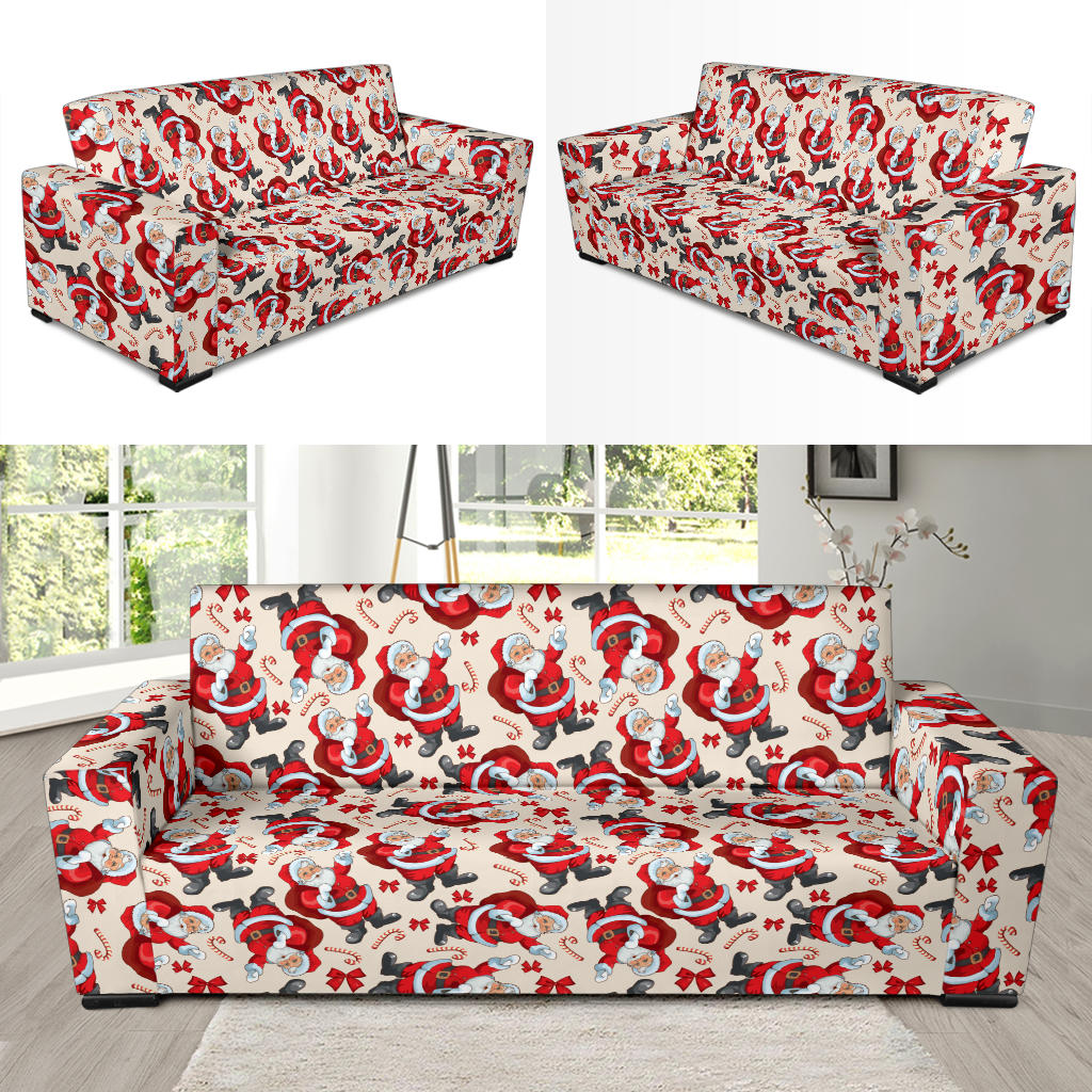 Santa Christmas Themed Print Design LKS302 Sofa Slipcover