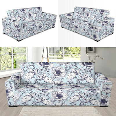 Anemone Pattern Print Design 02 Sofa Slipcover