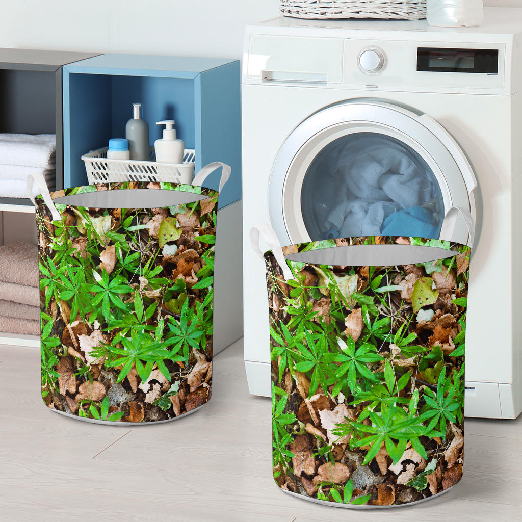 Camouflage Realistic Tree Fresh Print Laundry Basket