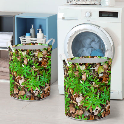 Camouflage Realistic Tree Fresh Print Laundry Basket