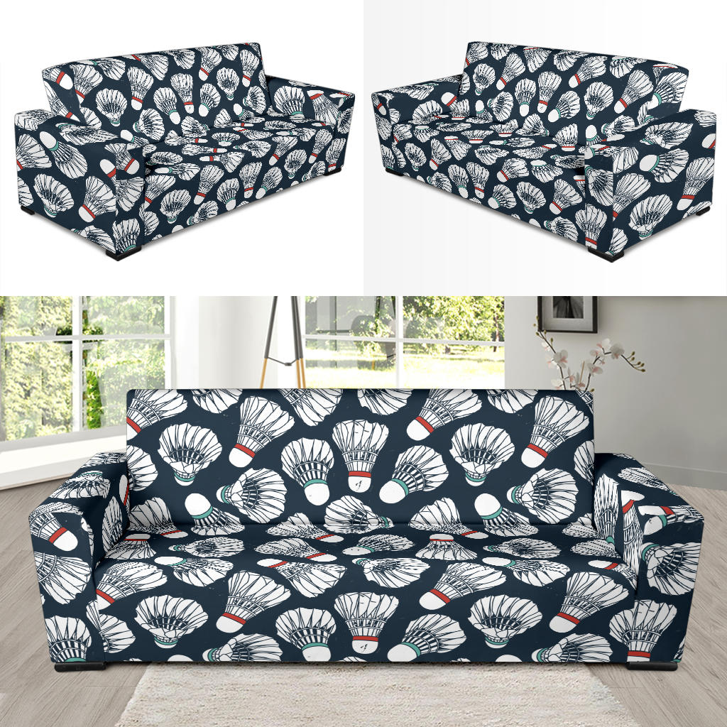 Badminton Ball Pattern Print Design 01 Sofa Slipcover