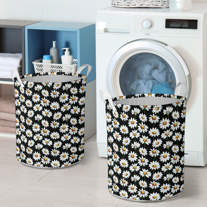 Daisy Print Pattern Laundry Basket