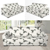 Motocross Pattern Print Design 03 Sofa Slipcover