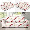 Giant Squid Pattern Print Design 01 Sofa Slipcover